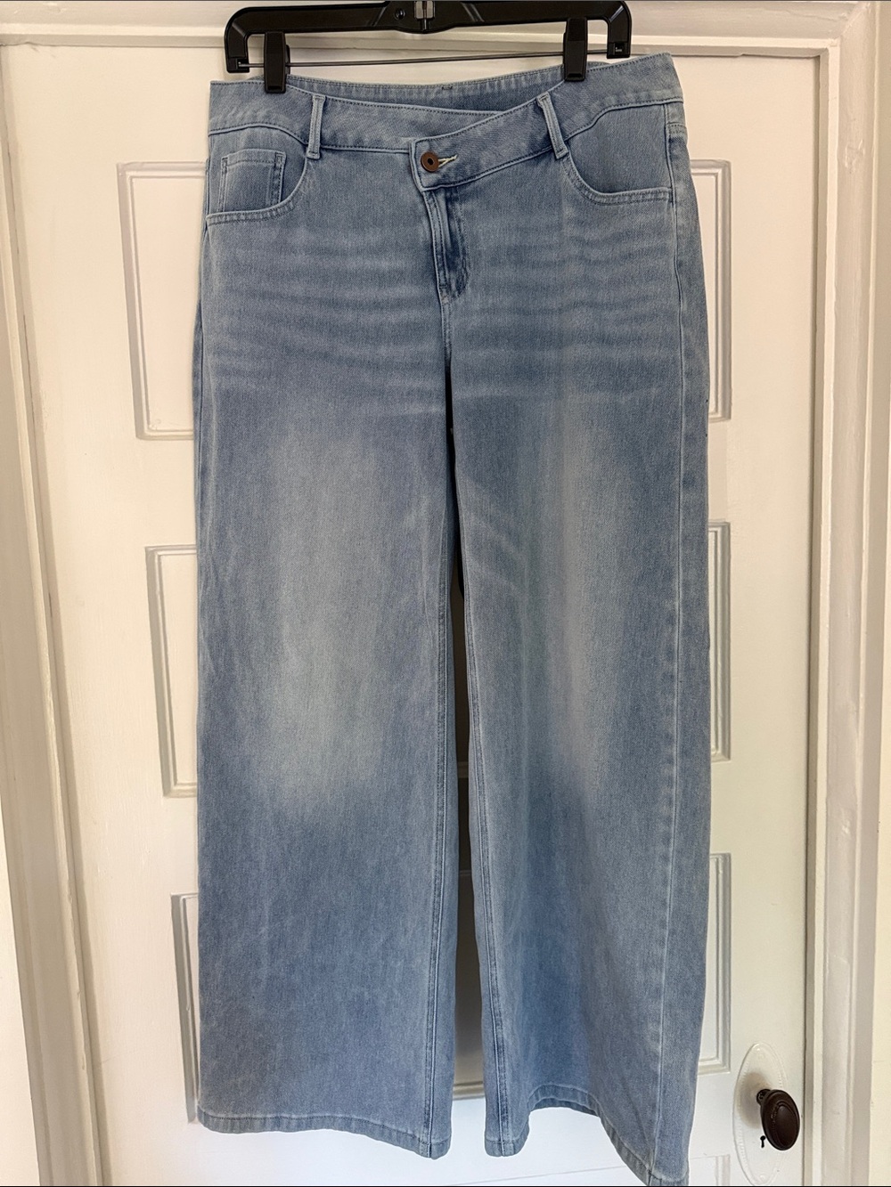 Halara Flex Denim Wide Leg Jeans Light Wash Size M High Rise Stretch